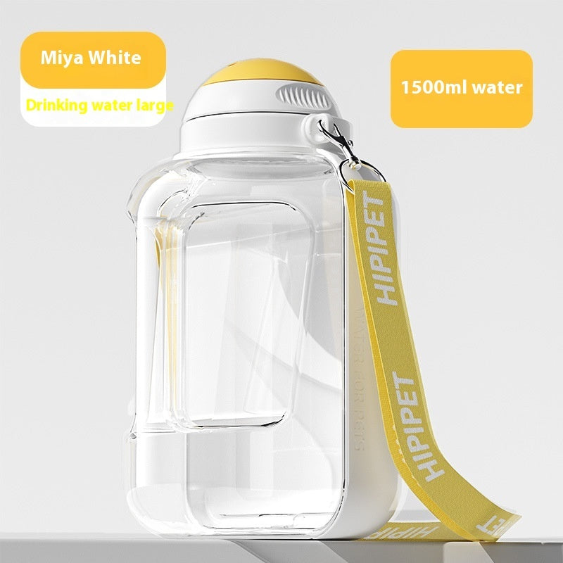 2-in-1 Portable Pet Water & Food Bottle – Large Capacity Travel Dispenser for Dogs & Cats