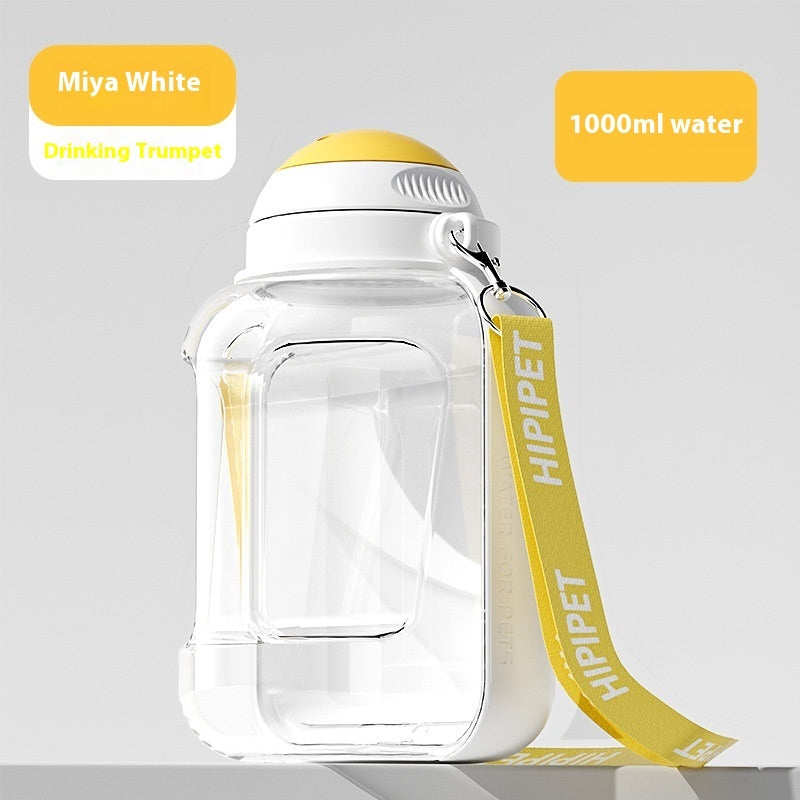 2-in-1 Portable Pet Water & Food Bottle – Large Capacity Travel Dispenser for Dogs & Cats