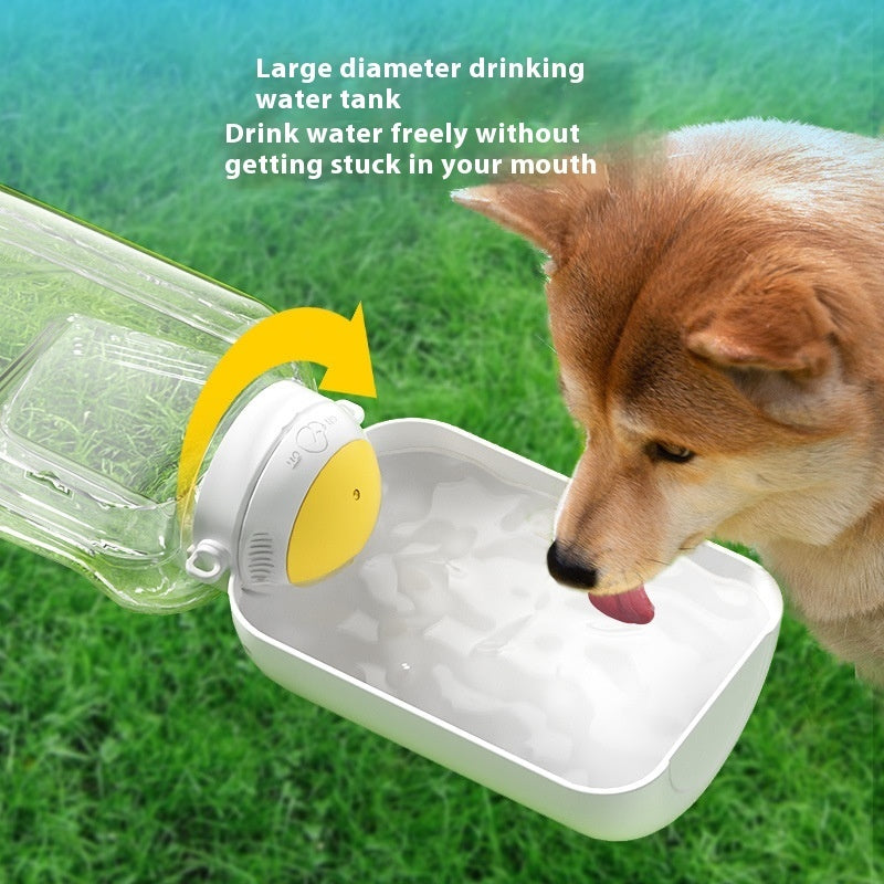 2-in-1 Portable Pet Water & Food Bottle – Large Capacity Travel Dispenser for Dogs & Cats