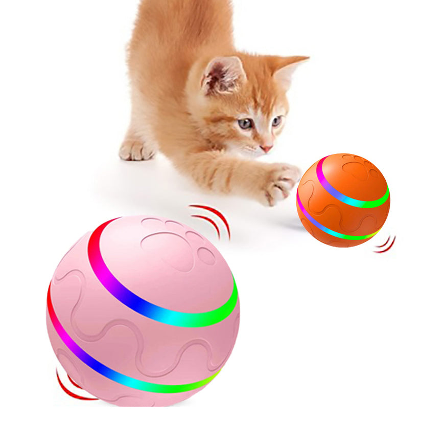 Smart Self-Rotating Pet Toy Ball – USB Interactive Automatic Ball for Cats & Dogs