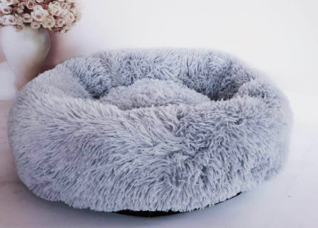 Cozy Pet Nest Bed – Round Plush Sleeping Mat for Puppies and Cats