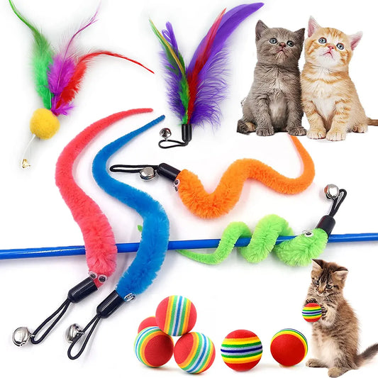 Interactive Cat Feather Toys 5 Pieces each