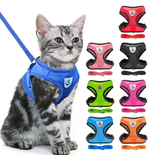 Soft Breathable Mesh Cat Harness Vest