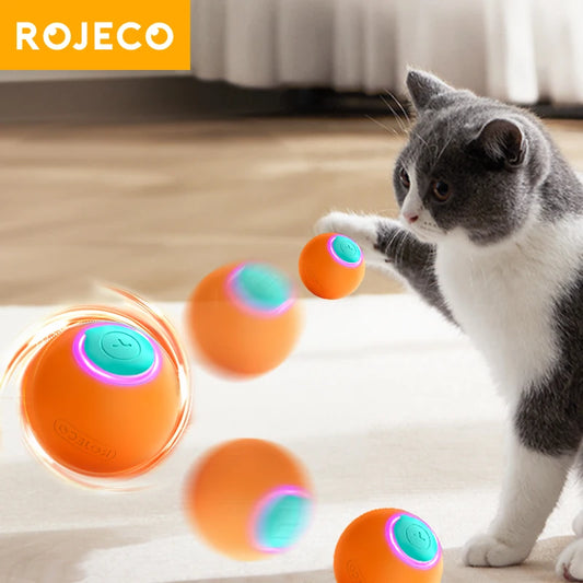 Smart Interactive Cat Bouncing Ball with Automatic Rolling