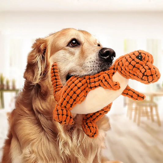 Squeaky Plush Dinosaur Toy for Dogs