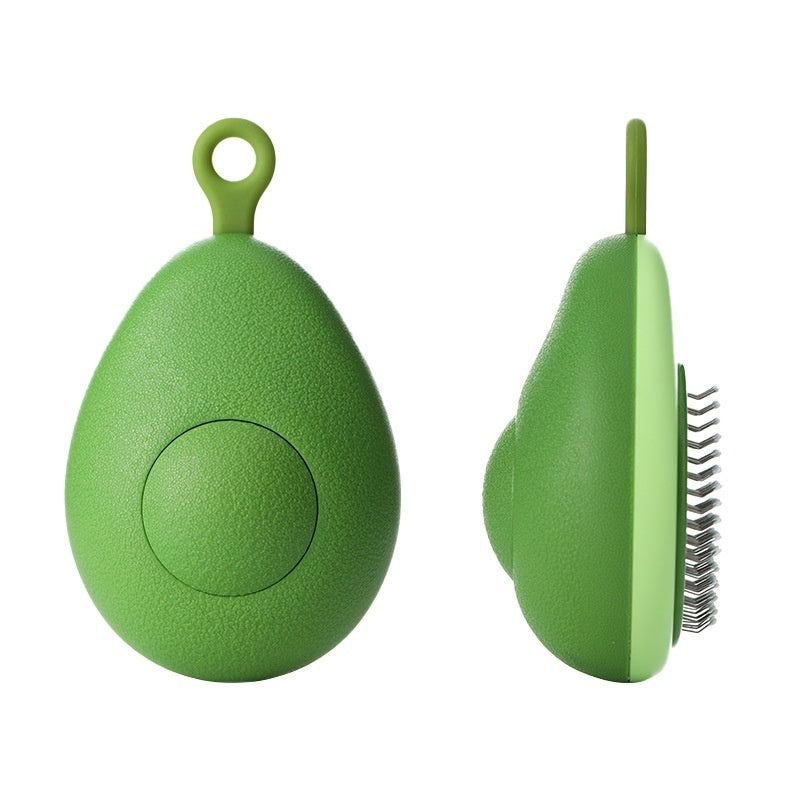 Pet Hair Brush & Cleaner – Avocado-Shaped Grooming Tool for Cats and Dogs
