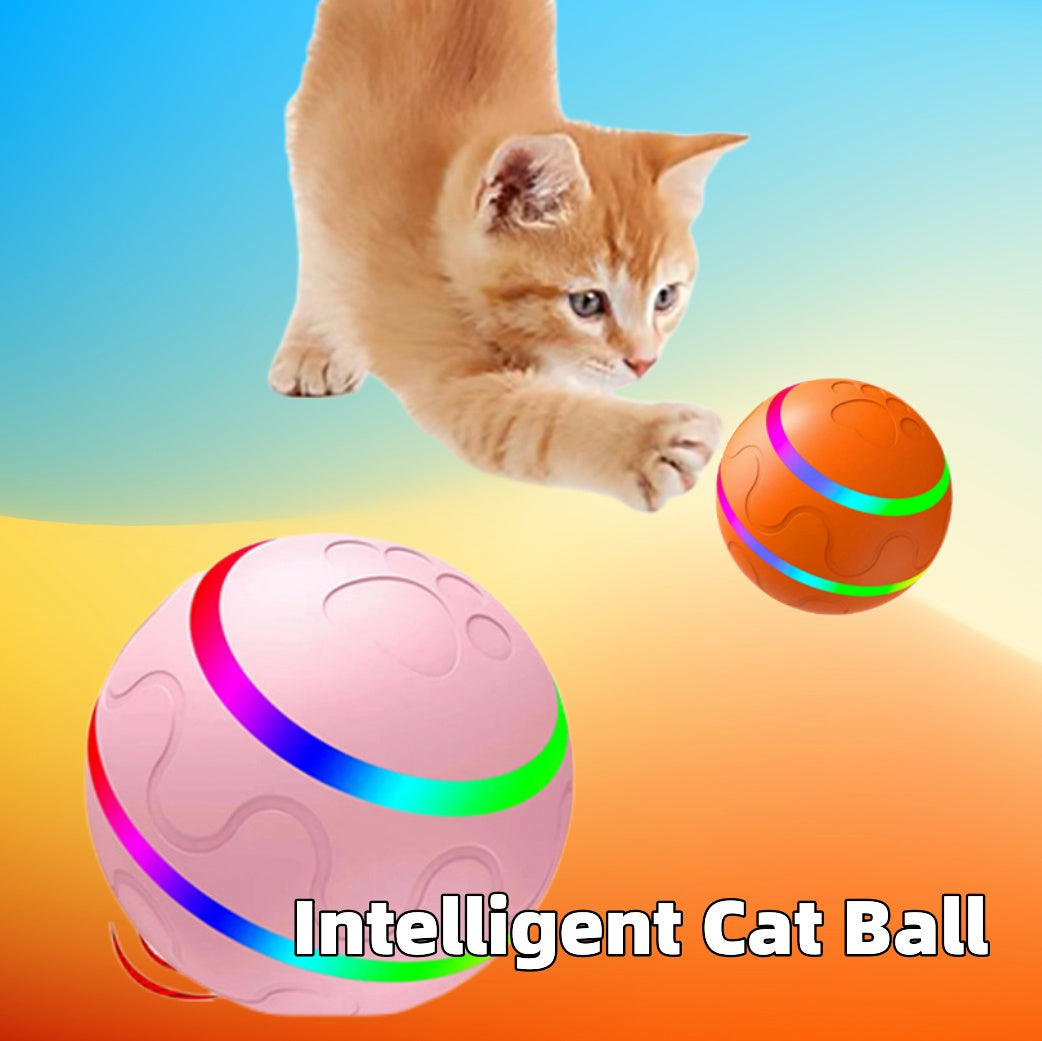 Smart Self-Rotating Pet Toy Ball – USB Interactive Automatic Ball for Cats & Dogs
