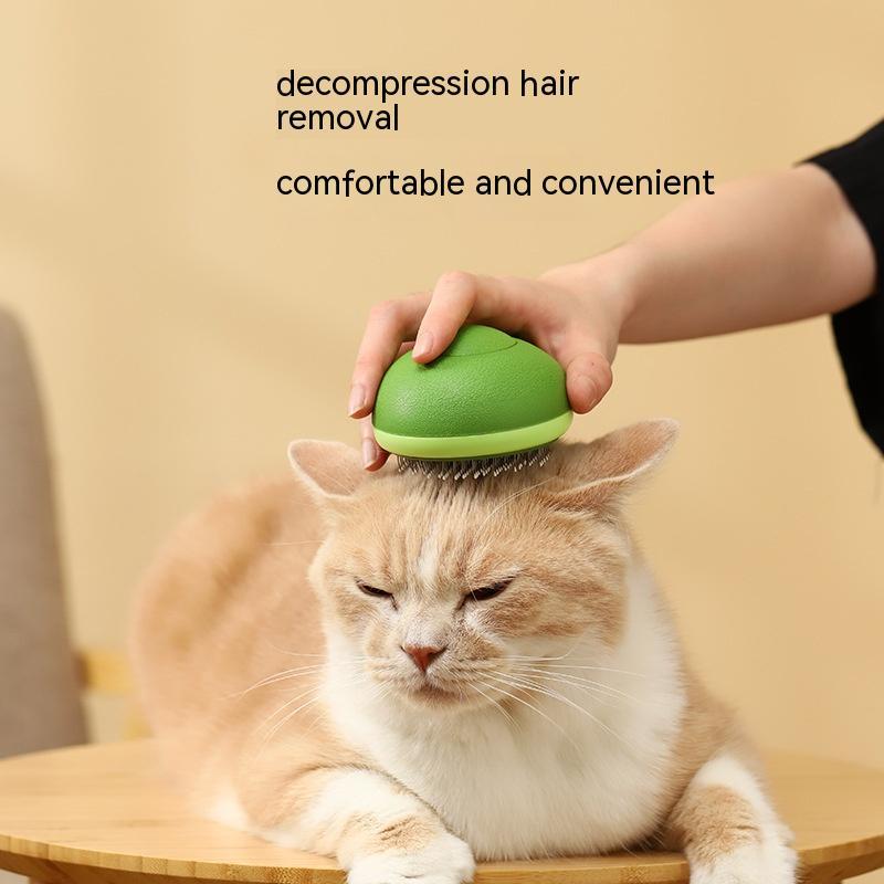 Pet Hair Brush & Cleaner – Avocado-Shaped Grooming Tool for Cats and Dogs